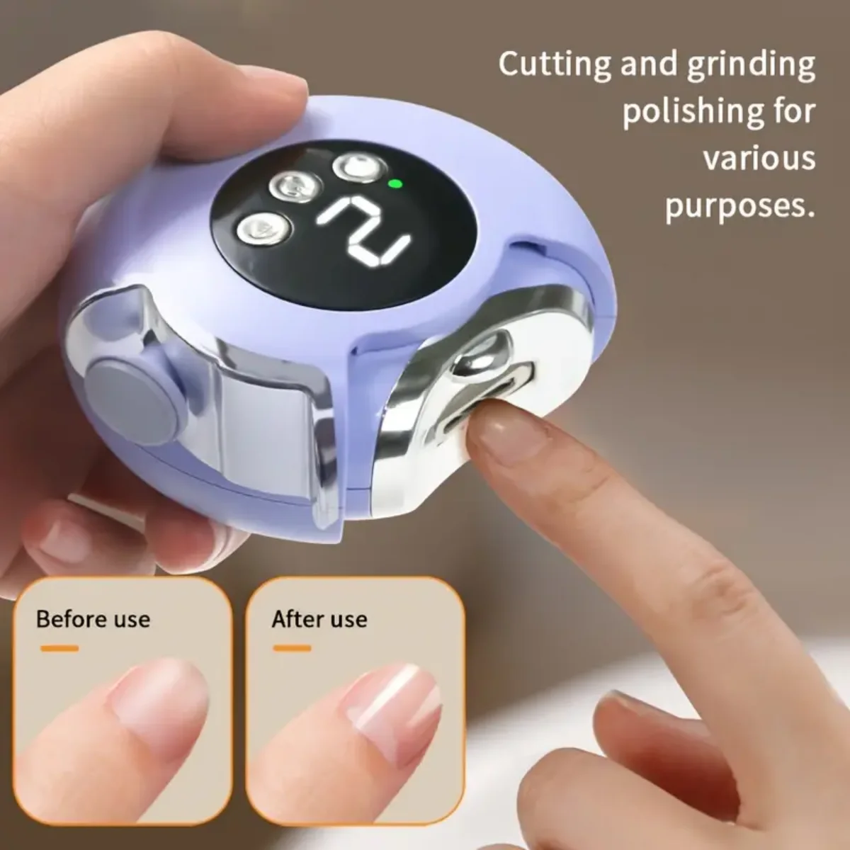 Baby Nail Trimmer Electric - Coupe-ongles électrique 3 en 1 pour