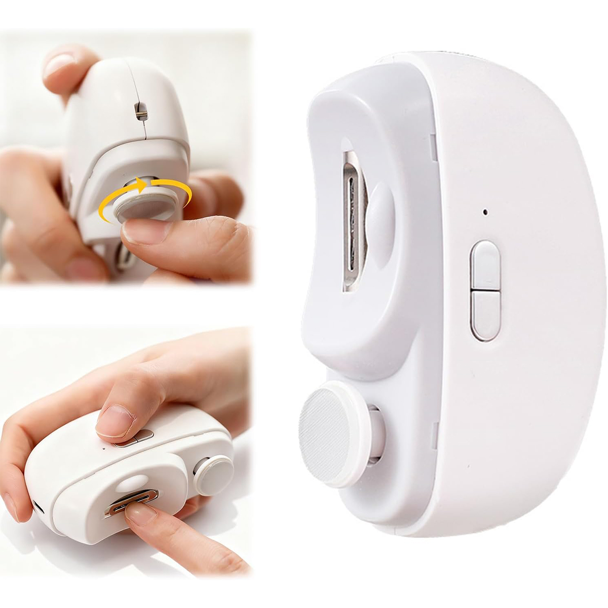 Baby Nail Trimmer Electric - Coupe-ongles électrique avec lumière, coupe, ponçage