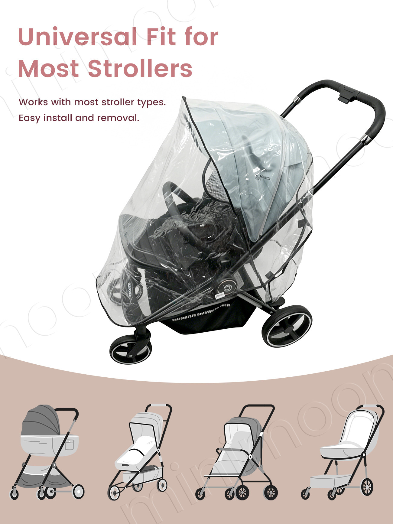 Housse de pluie universelle po - Stroller Rain Cover avis et prix