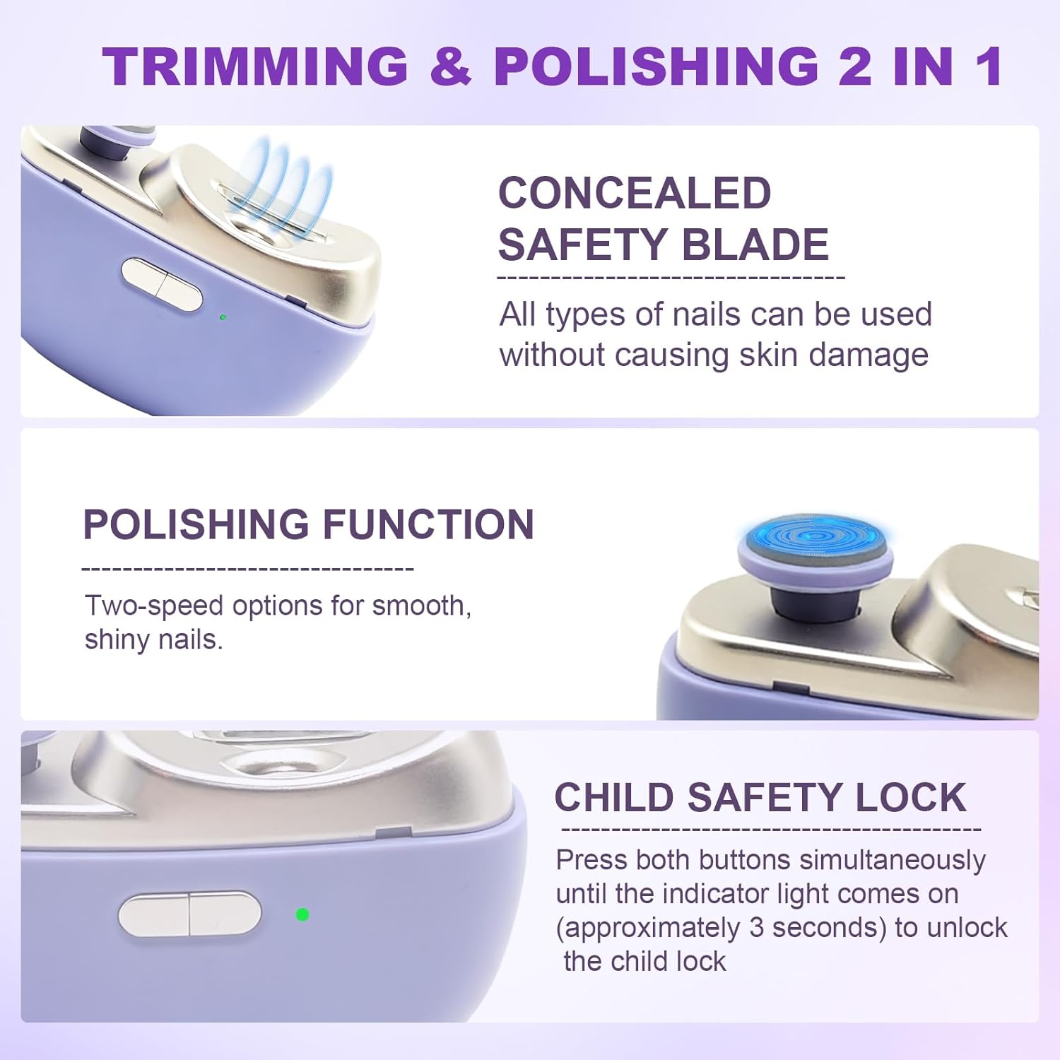 Coupe-ongles électrique avec l - Baby Nail Trimmer Electric avis et prix